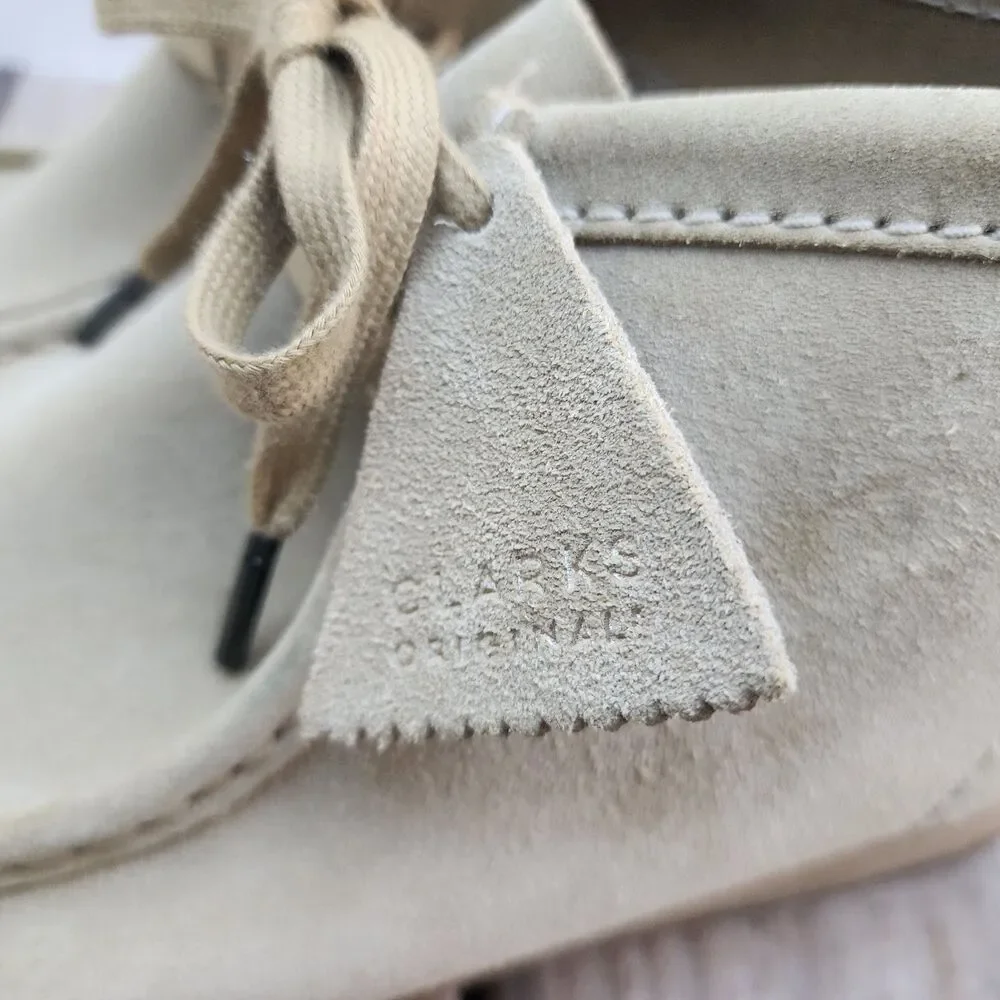 Clarks Originals Men's Wallabee Suede Comfort Oxfords Size 11M Tan Rubber Sole